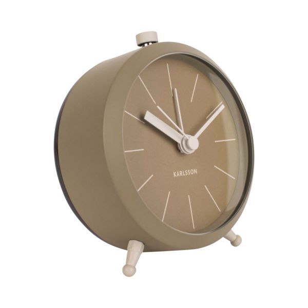 Karlsson Alarm Clock Button Moss Green | Allium Interiors