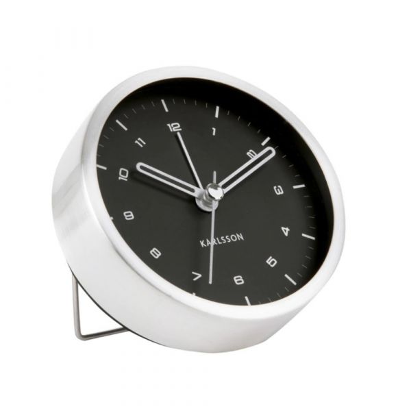 Karlsson Alarm Clock Tinge Silver/Black | Allium Interiors