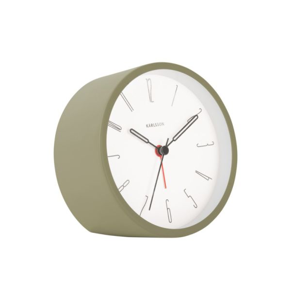Karlsson Alarm Clock Belle Moss Green | Allium Interiors