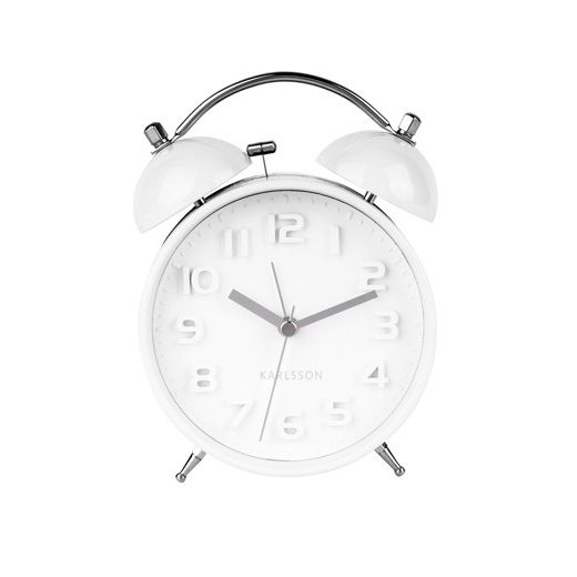 Karlsson Alarm Clock Mr White | Allium Interiors