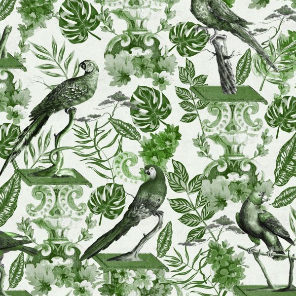 Mind The Gap Wallpaper La Voliere Green | Allium Interiors