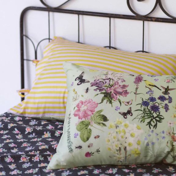 Lazybones Pillowcase Set Busy Garden | Allium Interiors