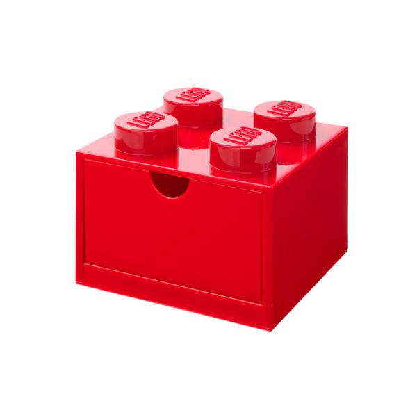 Lego Desk Drawer 4 Brick Red | Allium Interiors