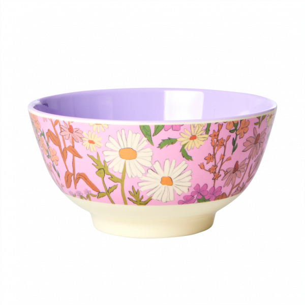 Rice Melamine Bowl Two Tone Daisy Dearest | Allium Interiors