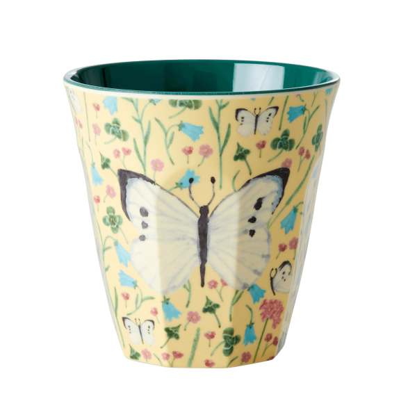 Rice Melamine Cup Two Tone Butterfly Yellow | Allium Interiors