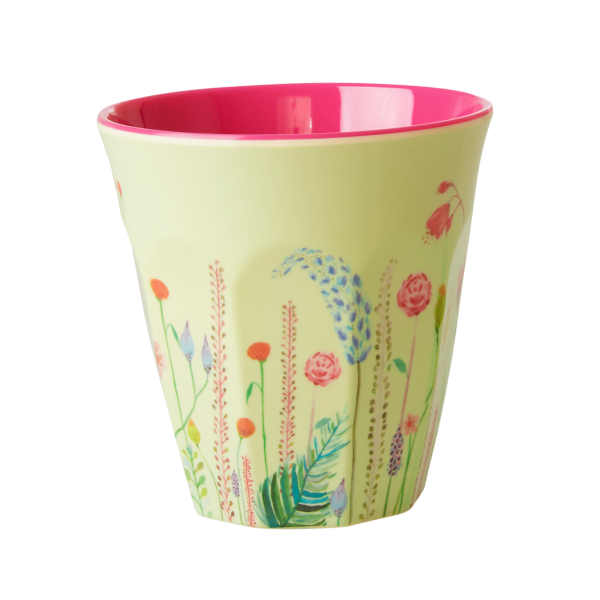 Rice Melamine Cup Two Tone Summer Flowers | Allium Interiors