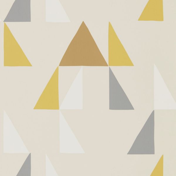 Scion Wallpaper Modul Mustard/Pewter/Cinnamon | Allium Interiors