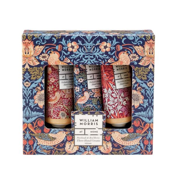 William Morris At Home | Strawberry Thief Patchouli & Red Berry Trio Hand Creams | Allium Interiors