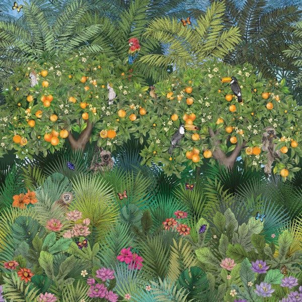 Matthew Williamson Wallpaper Orange Grove | Allium Interiors