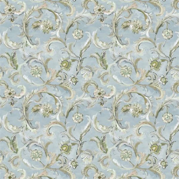 Designers Guild Fabric Myrtle Damask Celadon | Allium Interiors