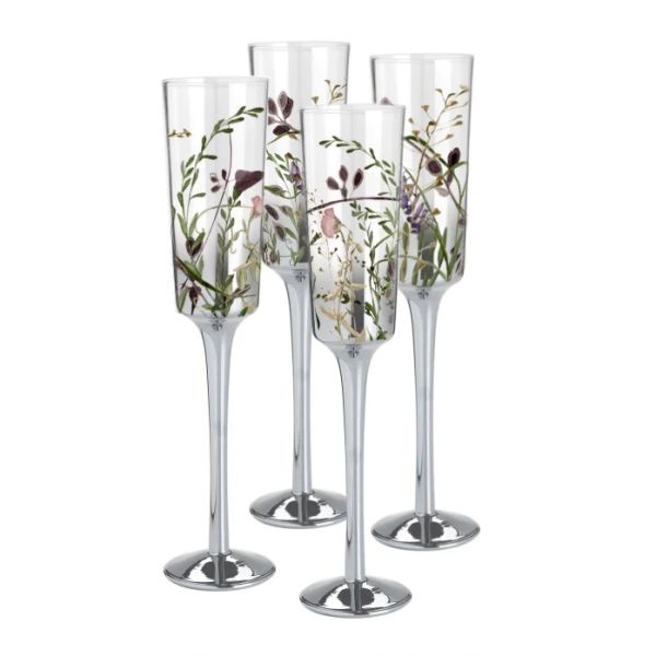Nel Lusso Wildflower Champagne Glass Set of 4 | Allium Interiors
