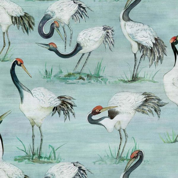Osborne & Little Wallpaper Cranes W7456-02 | Allium Interiors