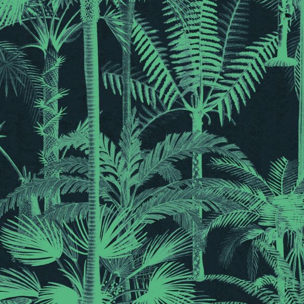 Mind The Gap Wallpaper Palmera Cubana Emerald | Allium Interiors