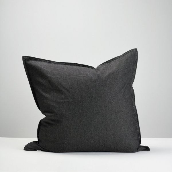 Thread Design Black Denim Euro Pillowcase | Allium Interiors