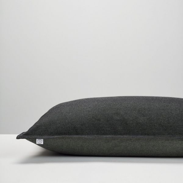 Thread Design Black Denim Pillowcase | Allium Interiors