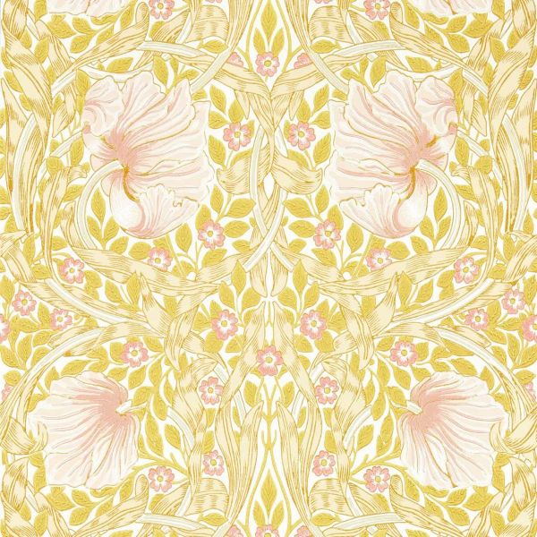 Morris & Co. Wallpaper Pimpernel Sunflower/Pink | Allium Interiors