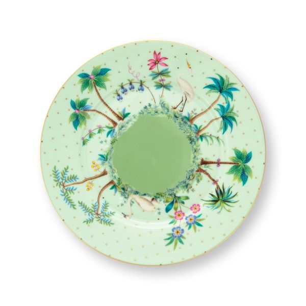 Pip Studio Jolie Gold Dot Green Pastry Plate 17cm  | Allium Interiors