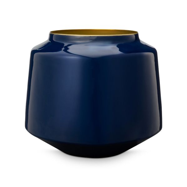 Pip Studio Vase Metal Blue 22cm | Allium Interiors
