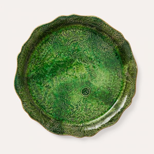 STHAL Arabesque Serving Plate 34cm Seaweed | Allium Interiors