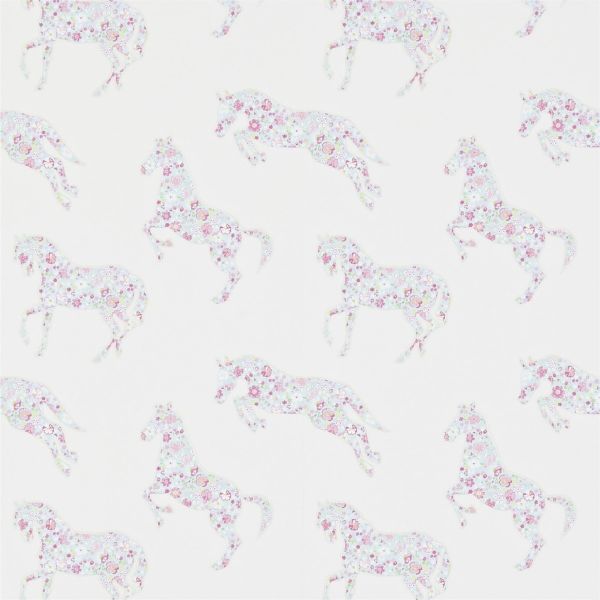 Sanderson Wallpaper Pretty Ponies Pink/Sky | Allium Interiors