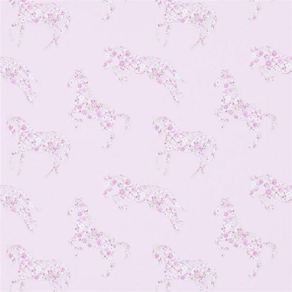 Sanderson Wallpaper Pretty Ponies Pink/Vanilla | Allium Interiors