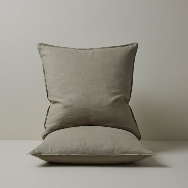 Weave Ravello Linen Euro Pillowcase Pair Caper | Allium Interiors