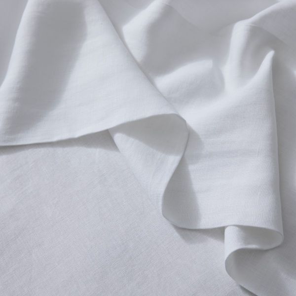 Weave Ravello Linen Flat Sheet White | Allium Interiors