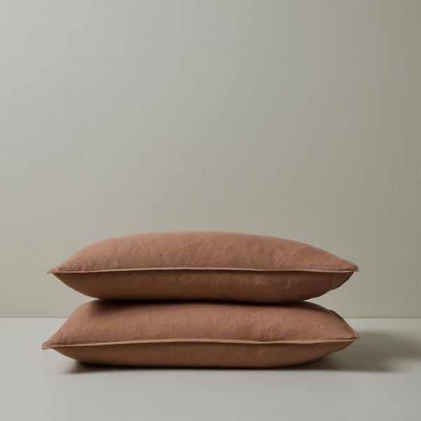 Weave Ravello Linen Standard Pillowcase Pair Biscuit | Allium Interiors
