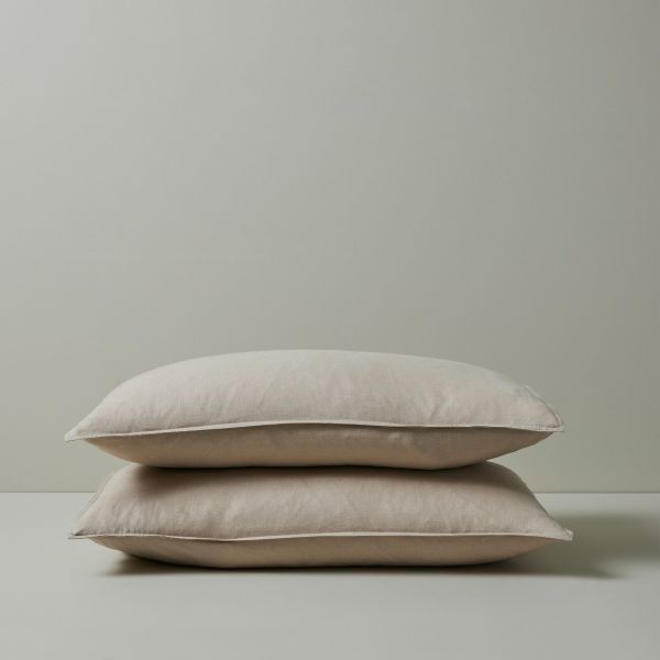 Weave Ravello Linen Standard Pillowcase Pair Shell | Allium Interiors