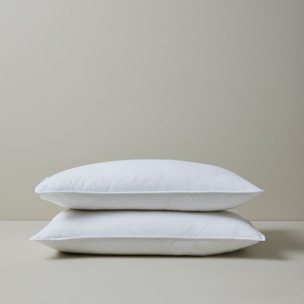 Weave Ravello Linen Standard Pillowcase Pair White | Allium Interiors