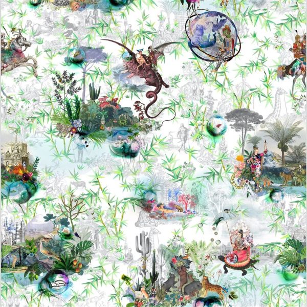 Christian Lacroix Wallpaper Reveries Vert Buis | Allium Interiors