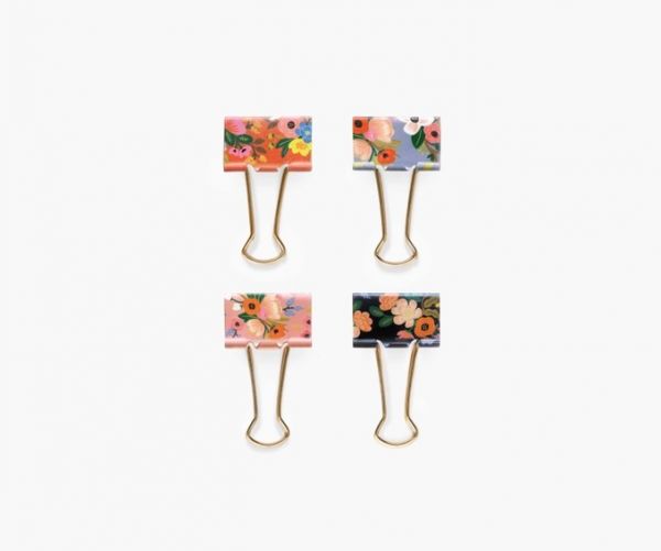 Rifle Paper Co. Binder Clips Lively Floral | Allium Interiors