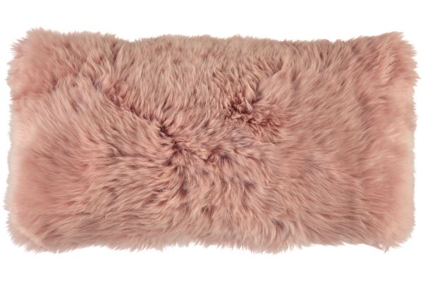 New Zealand Long-wool Sheepskin Cushion Rosa | Allium Interiors