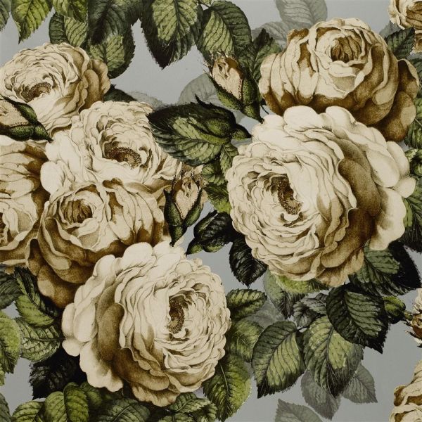 John Derian Wallpaper The Rose Steel | Allium Interiors