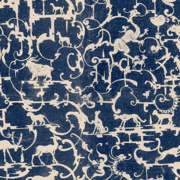 Mind The Gap Wallpaper Royal Hunting Navy Blue | Allium Interiors