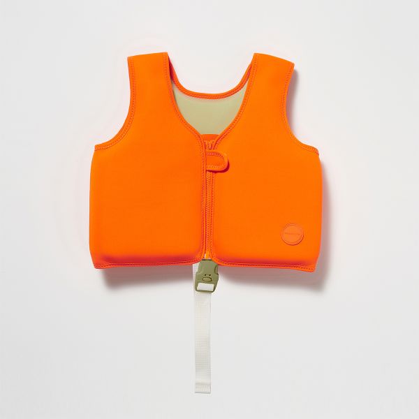 Sunnylife Kids Swim Vest Sonny the Sea Creature Neon Orange | Allium Interiors
