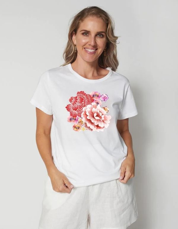 Stella+Gemma T Shirt Sublime Summer White | Allium Interiors