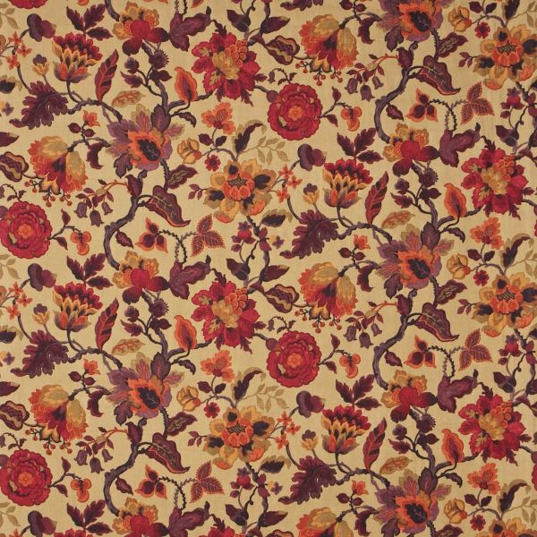 Sanderson Fabric Amanpuri Old Gold/Aubergine | Allium Interiors