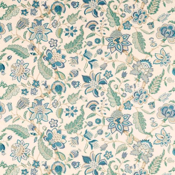 Sanderson Fabric Newnham Courtney Eucalyptus/Cadet Blue | Allium Interiors