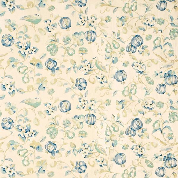 Sanderson Fabric Pear And Pomegranate China Blue | Allium Interiors