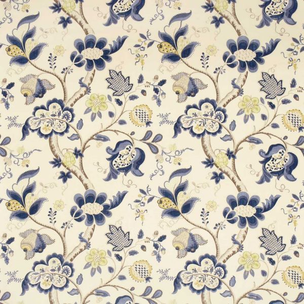Sanderson Fabric Roslyn Indigo/Gold | Allium Interiors