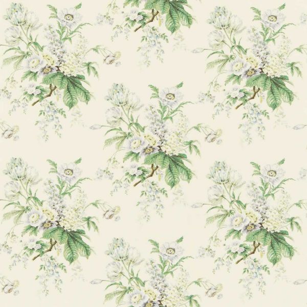 Sanderson Fabric Tournier Silver/Cream | Allium Interiors