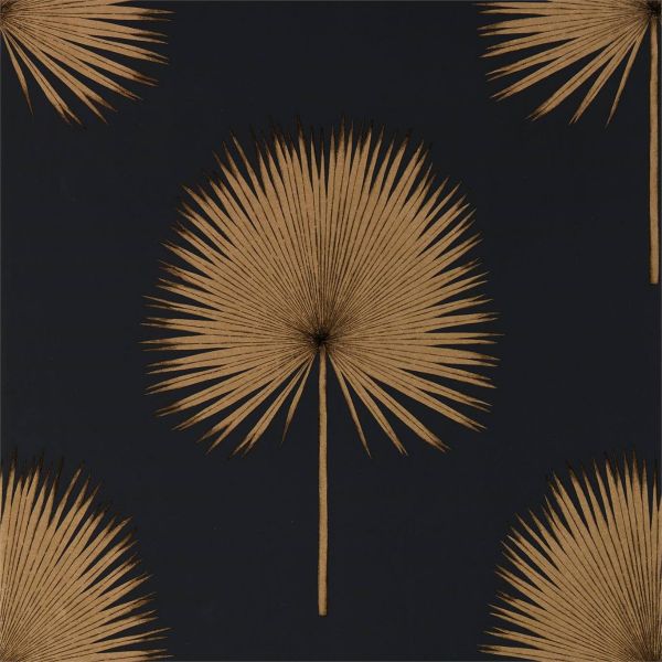 Sanderson Wallpaper Fan Palm Charcoal | Allium Interiors
