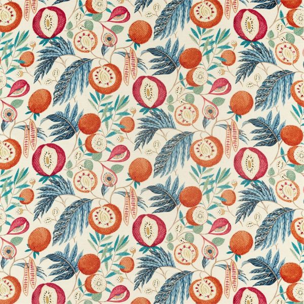 Sanderson Fabric Jackfruit Indigo/Rambutan | Allium Interiors
