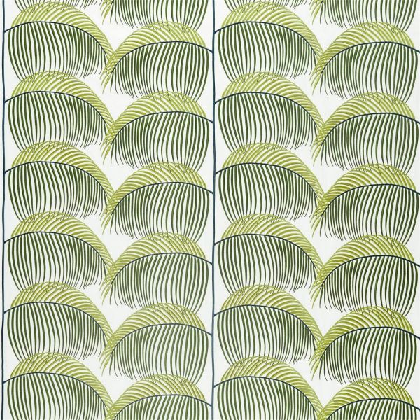 Sanderson Fabric Manila Embroidery Lime | Allium Interiors