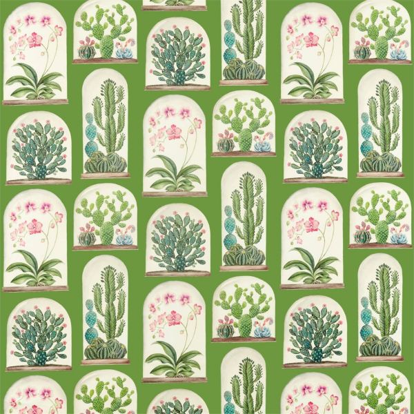 Sanderson Fabric Terrariums Botanical Green | Allium Interiors