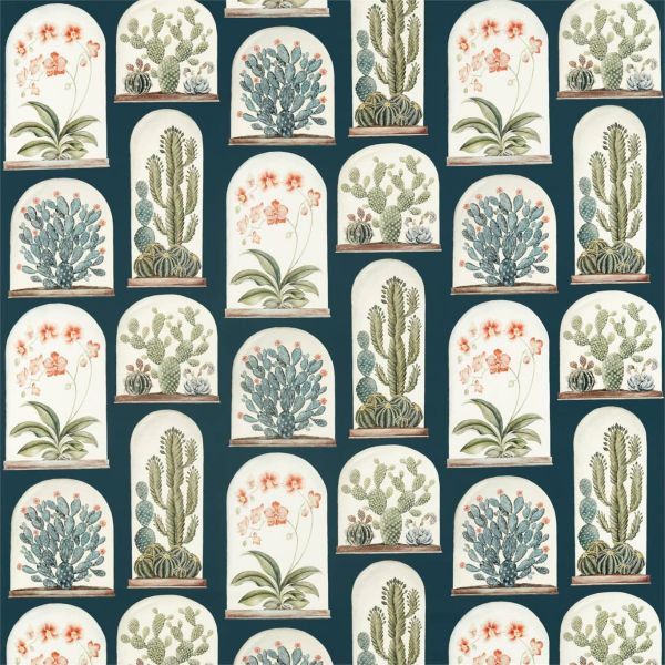 Sanderson Fabric Terrariums Ink/Papaya | Allium Interiors