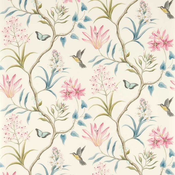 Sanderson Wallpaper Clementine Dusky Pink | Allium Interiors