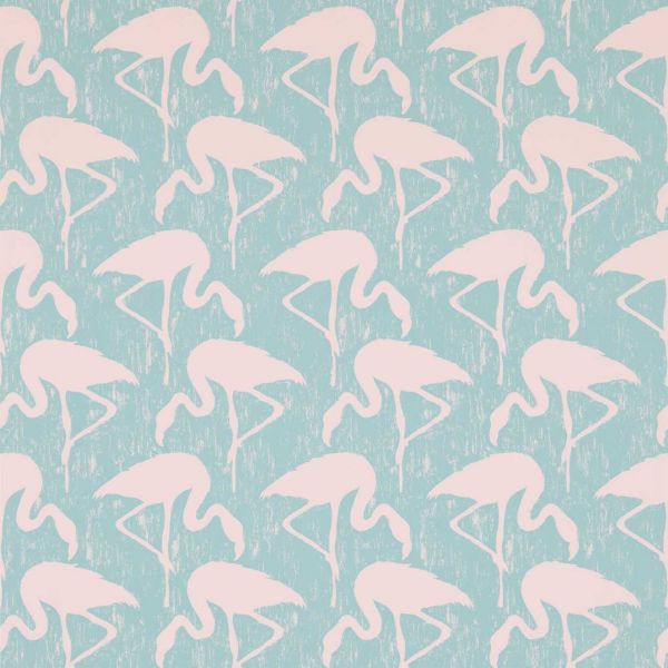 Sanderson Wallpaper Flamingos Turquoise Pink | Allium Interiors