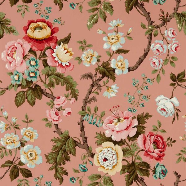 Sanderson Wallpaper Hykenham French Rose | Allium Interiors